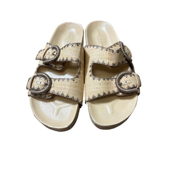 Marc Fisher Rafia Solea Sandals Sz 10 - Picture 1 of 4